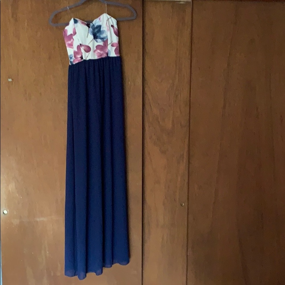 Strapless maxi dress